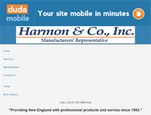 Tablet Screenshot of harmon-co.com